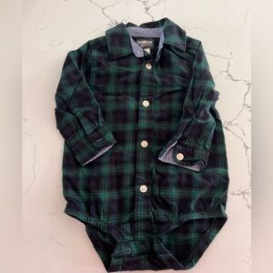 Oshkosh Baby Plaid Flannel Bodysuit